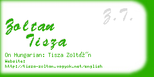 zoltan tisza business card